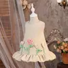 Vestido de Princesa para Bebê Estilo Novo, Vestido Rodado Floral Tridimensional para Bebê de Um Ano, Vestido para Celebração de 100 Dias de Menina