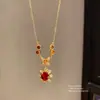 Collar de Flor Ovalada con Circonita Galvanizada en Oro Real de 18 Quilates, Cadena de Clavícula de Lujo Ligero de Gama Alta, Joyería Estilo Palacio Vintage para Mujeres