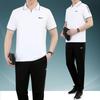 Traje deportivo para personas de mediana edad y mayores para hombre de verano de manga corta para correr y ocio, ropa deportiva para hombre y mujer, ropa de pareja, ropa de verano para papá