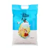 Bolsa de Arroz Portátil Grado Alimenticio Engrosada Material Nuevo Sellado Octagonal Auto-parante Ventana Transparente Sellada a Prueba de Humedad Bolsa de Embalaje Personalizable