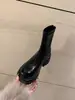 Botines para mujer, puntera redonda, cierre trasero, suela gruesa, adelgazantes, estilo coreano nuevo otoño/invierno, tacón de bloque alto grueso, caña corta, plataforma, botines elásticos