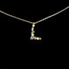 Collar de letras femenino europeo y americano ins collar de circonitas de oro de 18k diseño nicho cadena clavicular temperamento simple cadena de suéter