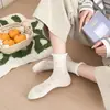 Calcetines de Encaje con Lazo y Borde de Burbujas Estilo Nuevo Primavera y Verano, Calcetines Cortos Finos Versátiles Estilo Universitario, Calcetines Calados Estilo Ballet Japonés
