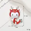 2024 Nuevos Accesorios de Joyería para Bebés Dragón Lindos Año del Dragón Buena Suerte Festivo de Año Nuevo Zodiaco Año Joyería de Aleación de Zinc