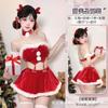 Meio Açúcar Gravidade Sexy Veludo Ombro Único Natal Rena Terno Uniforme Cos Role-Playing Sexy Feminino 7117