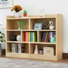 Librero de Madera Maciza de Pie para Niños Librero Simple Combinación Gabinete de Rejilla Gabinete Bajo Hogar Simple Moderno Gabinete de Almacenamiento