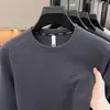 Moletom Masculino de Manga Longa 2026 Nova Primavera e Outono com Veludo Alemão, Gola Redonda, Camada Base Casual da Moda