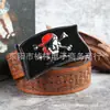 Tendencia de personalidad calavera aleación hebilla de placa grande cinturón hombres estilo western Denim juvenil PU cinturón una generación de pelo