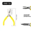 Alicate Mini Amarelo Multifuncional de 5 polegadas Ferramenta para Pulseiras e Joias Alicate Essencial para DIY Alicate de Aço Carbono