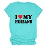 Yo Mi Marido Amazon Ebay Estación Independiente Moda Elegante Camiseta de Mujer Cuello Redondo Manga Corta Ropa Interior Exportación