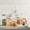 Frasco de Vidrio Sellado con Tapa de Bambú Tarro para Té Hierba Medicinal Té Aromático Fruta Seca Tarro de Almacenamiento de Snacks Botella de Almacenamiento para Cocina Tamaño Grande