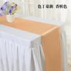 Atacado de fábrica cor sólida cetim cetim caminho de mesa alta densidade borda travada decoração de toalha de mesa de casamento simples moderno caminho de mesa europeu