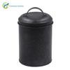 Pote de armazenamento galvanizado de ferro redondo de cozinha doméstico pote selado com tampa pote de armazenamento selado de metal pote de armazenamento