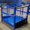 Caixas de Virada de Metal, Caixas de Material Empilháveis e Dobráveis para Sistemas de Prateleiras, Caixas de Material Dobráveis com Estrutura de Ferro para Armazenamento