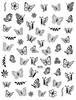 Pequeno Livro Vermelho Nail Art Stickers Ins Vento Barroco Borboleta Decal bonito Flor fresca 3D Cartoon Nail Sticker