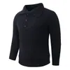 Suéter suelto estilo británico para hombre para otoño e invierno, camisa base cálida con cuello para hombres jóvenes y de mediana edad