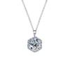 Collar de Moda Pod de 1 quilate Geométrico Moussaint para Mujer Flores Plata Esterlina Amazon Directo de Fábrica Collar