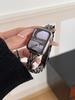 Pulseira de Metal Fina de Espiga de Trigo com Diamantes Finos Adequada para Apple iWatch 11ª Geração 10/987