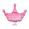 Globo de aluminio de corona de princesa y príncipe decoración de cumpleaños de bebé arreglo de fiesta globo de fiesta de cumpleaños infantil