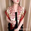 Bufanda Cuadrada Grande de Seda Estampado de Lunares Estilo Retro Francés Hong Kong 90cm Chal de Tacto de Alta Gama Bufanda Versátil de Estilo Nuevo Bufanda de Cuello