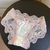 Ventas Directas de Fábrica Superventas Transfronterizos Calzones de Encaje Fino para Mujer Sexy Lazo en la Entrepierna Adolescente de Tiro Bajo Triángulo