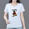 Novedad~Camiseta de Manga Corta con Cuello Redondo 2026 para Mujer, Top de Moda Holgado Versátil Estampado de Verano, Atuendo Casual para Mamá