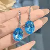 Popular Colgante de Topacio Aguamarina, Aretes de Piedras Preciosas Color Huevo de Paloma, Anillo Violeta, Conjunto de Diamantes Rosas Argyle para Mujer