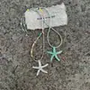 Collar de Estrella de Mar Azul con Perlas Verano 2026 Nuevo Collar Hecho a Mano Cadena para Clavícula Estilo Coreano Fresco y Refrescante