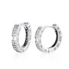 Brincos de Número Romano Prateados Brincos Argola com Diamante Novos 2025 para Homens Brincos de Zircônia Leve Luxo Tachas Tendência