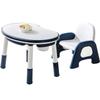 Mesa Multifuncional de Bloques de Construcción para Niños de Dibujos Animados, Esquina Elegante, Color de Moda, para Aprender a Comer y Jugar, Mesa de Doble Cara
