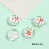 Conejo Tan Lindo Conejo Fuji Cuentas Redondas de Vidrio Pintadas a Mano diy Joyería Hecha a Mano Cadena para Teléfono Móvil Accesorios Material