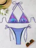 INS Bikini de tres puntos con tiras sexy retro europeo y americano para chica caliente, traje de baño blanco para fotos en la playa, resort, mujer