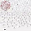 Decoraciones para Uñas Pedrería de Cristal Pedrería Redonda de Fondo Plano de Alta Calidad Pedrería con Base Plateada de Alto Brillo Pedrería de Cristal para DIY Accesorios de Uñas Portátiles