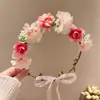 Diadema Floral de Verano y Primavera Super de Hada para Mujer, Accesorio para el Cabello que Realza la Atmósfera para Sesión de Fotos de Adultos, Diadema Pinza para el Cabello de Rosa de Moda