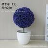 Planta Artificial de Mesa Mini Bola de Grama Bonsai Sala de Estar Quarto Decoração de Mesa Flor de Plástico Floral Cerejeira Bola de Neve