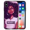 Funda de teléfono Melanin Quwen para iPhone 15, nueva y moderna, pintada a mano, para niña.