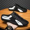 Zapatillas de Media Pantufla de Punta Cerrada Estilo Nuevo para Hombre, Zapatos Perezosos de Poner y Quitar de Moda para Exterior, Zapatos de Moda Casual sin Talón de Moda