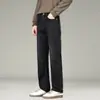 Ropa de Hombre Fengshe / 2026 Otoño-Invierno Nuevo Vaqueros de Negocios Gruesos Elásticos de Pierna Recta Estrecha Pierna Ancha