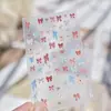 Pegatinas para Uñas Finas y Flexibles Tomoni, Calcomanías Populares de Estilo Fresco para Uñas, Exquisitas Decoraciones para Uñas de Moño en Acuarela