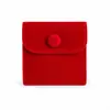 Bolsa de Embalagem para Joias com Fecho de Botão de Pressão de Veludo Mini Bolsa de Armazenamento de Acessórios com Tampa Flip Bolsa Portátil para Joias Anel Brinco Colar
