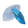 Triunfante diy cristal gota pegamento piedra colgante molde de silicona joya gema pieza molde sección rombo molde