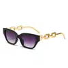 Ojo de Gato Retro Patas de Cadena Nuevas Personalidad de Alto Nivel Europeo y Americano Chica Popular Protección Solar Protector Solar Gafas de Sol Elegantes Sensación de Alto Nivel