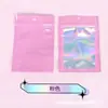 Bolsas Autocierre de Color Láser, Bolsas de Empaque para Joyería y Cosméticos, Bolsas de Sellado de Plástico Iridiscente, Bolsas de Empaque para Arte de Uñas al por Mayor