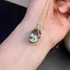 Pingente de Cristal Verde Natural! Cristal Limpo! Fogo Super Forte! Especificações de Pedra Solta 12*16mm