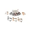Brincos de gancho para orelha, brincos de clipe de orelha montados, brincos feitos à mão, acessórios DIY, material com retenção de cor, atacado
