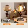 Luminária de mesa vintage estilo palácio em madeira maciça com interruptor de toque recarregável, adequada para estudo, quarto, cabeceira, iluminação ambiente decorativa e pequena luz noturna