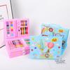 Conjunto de canetas coloridas de 68 peças para crianças dos desenhos animados para estudantes pintura grafite presente aquarela escova conjunto pacote de presente criativo