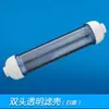 2 cartuchos de filtro transparentes DIY destacáveis de tubo reto, material de enchimento de filtro, cartucho de filtro pequeno T33, elemento de filtro purificador de água