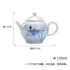 Tetera Qingji pintada a mano en azul y blanco con urraca y Dengzhi, juego de té kung fu, color de bajo vidriado literati, filtro de agujero de bola, tetera de mano para el hogar