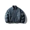 Ropa Vintage 2025 Invierno Nuevo Calle Retro Cremallera Diseño Patchwork Deconstruido Cálida Cuello Solapa Chaqueta de Algodón